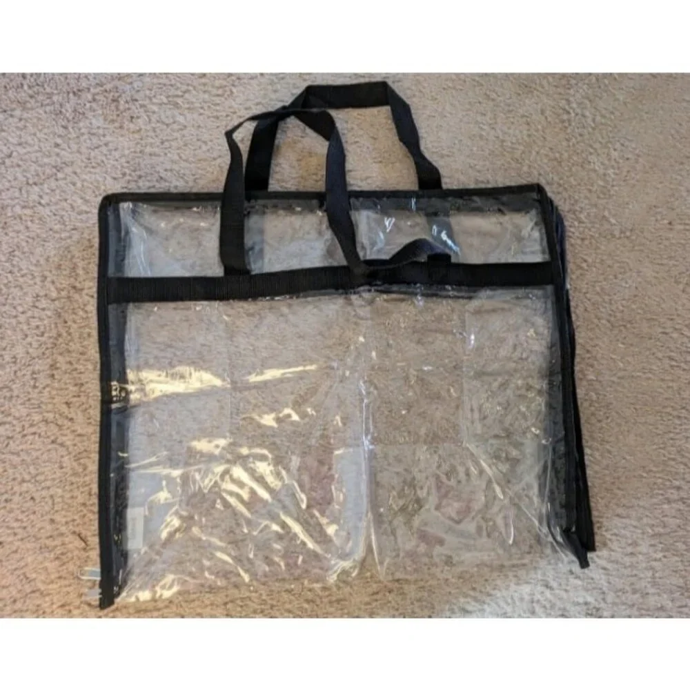 4 Pack Clear Clothes Storage Bags, 40L Plastic Blanket Storage Bags